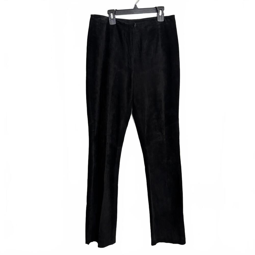 Vintage Women's Yvonne Marie Leather Suede Pants Size 8 30‎ Length